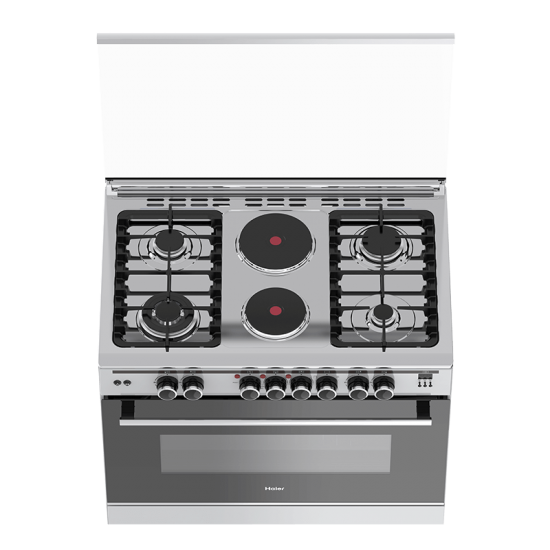 Haier 4Gas + 2Electric 90X60 Cooker with Oven: HCR6042EDS