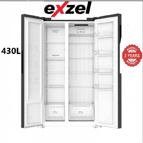 Exzel 430L, 2 Door, Side By Side, Inverter Compressor Fridge