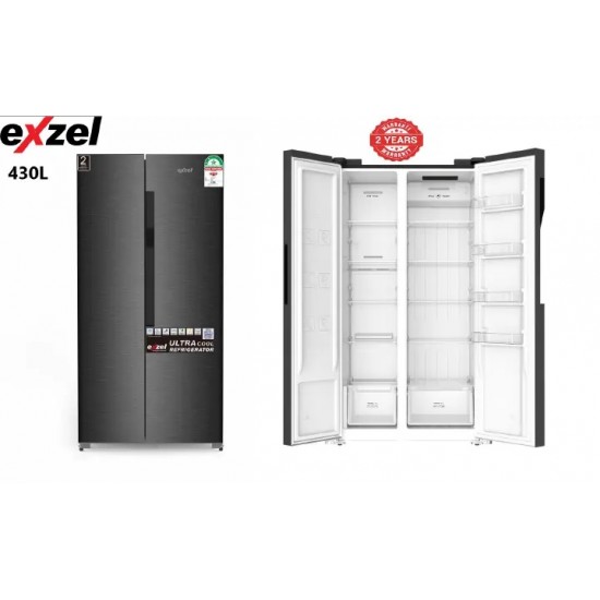 Exzel 430L, 2 Door, Side By Side, Inverter Compressor Fridge