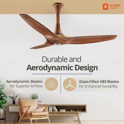 Orient 1200mm Aeroquiet (Wooden Finish) Ceiling Fan