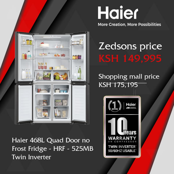 Haier 468L Quad Door No Frost Fridge: HRF-525MB