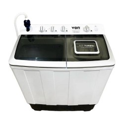 Von Twin Tub Washing Machine, White - 10KG: VWM-10AHK